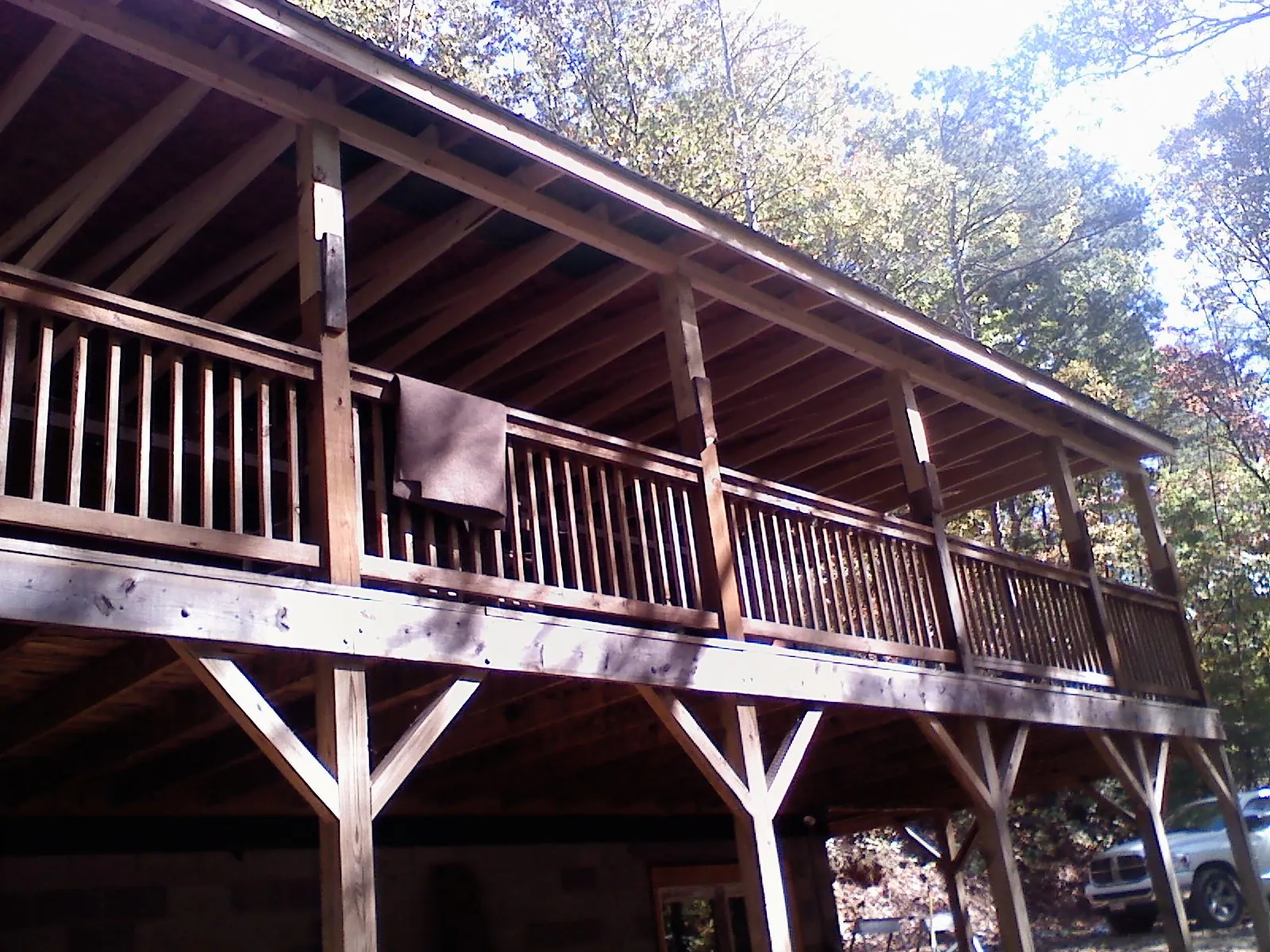 Timber framing under a new elevated porch and deck — Roof Leak Repair in Kesley by Roofing Brothers